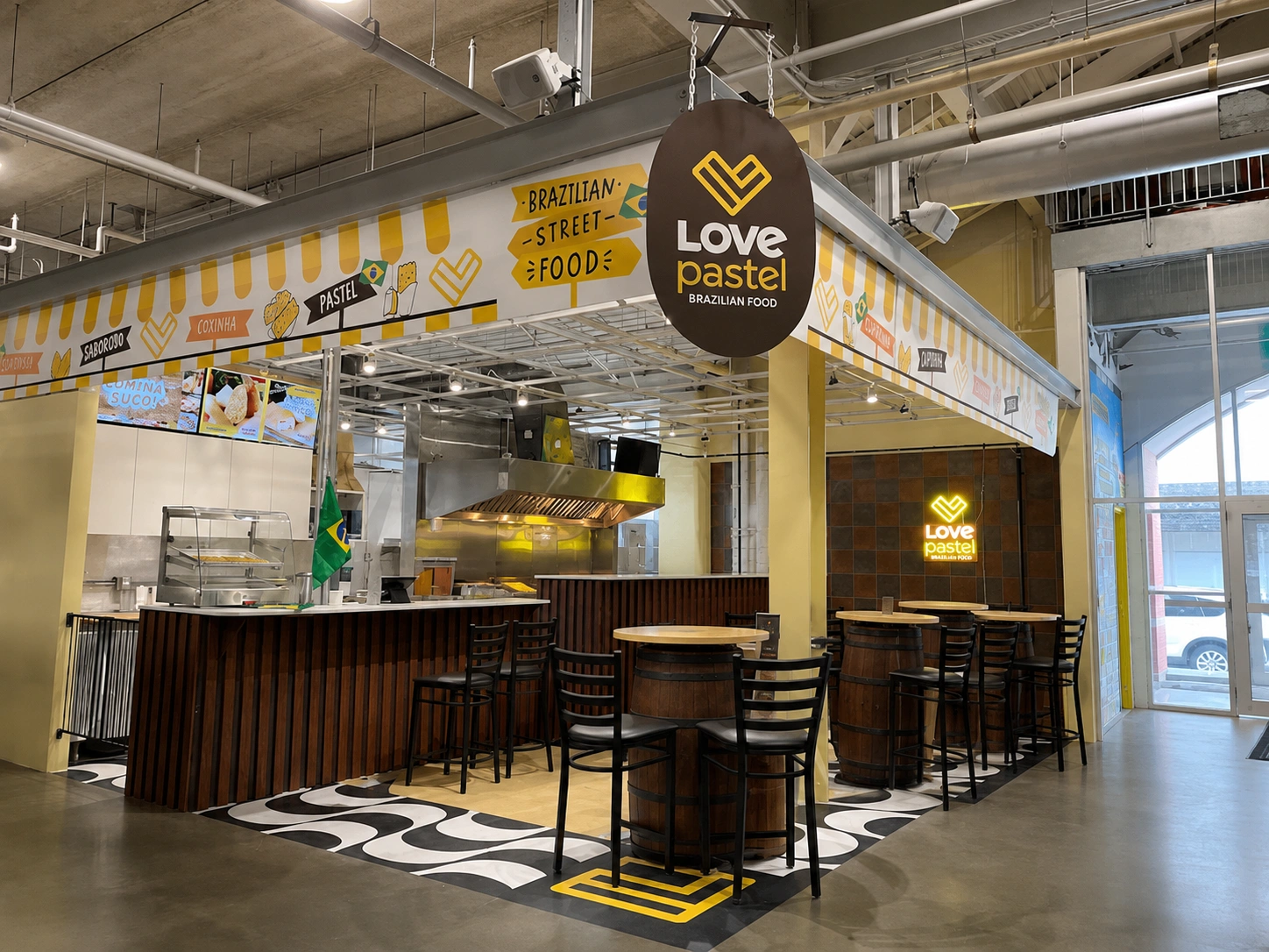 Love Pastel Brazilian Food counter inside Covent Garden Market in downtown London, Ontario